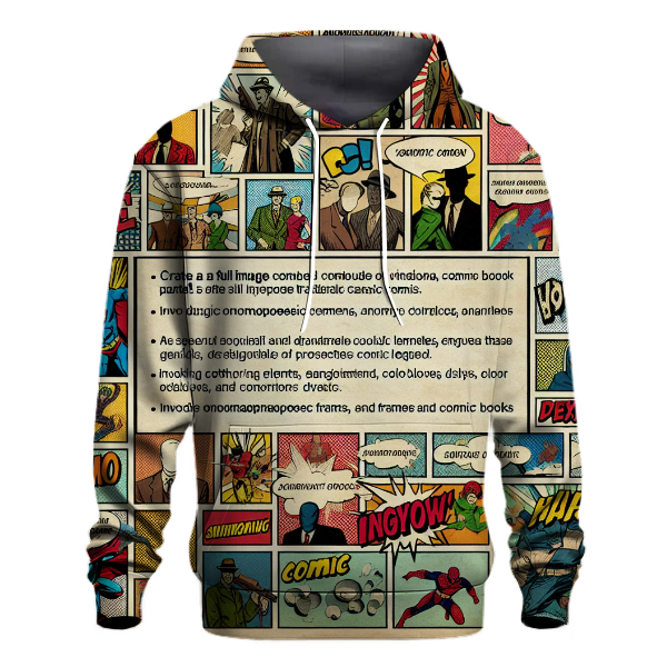 Vintage Comic Book Pages Hoodie