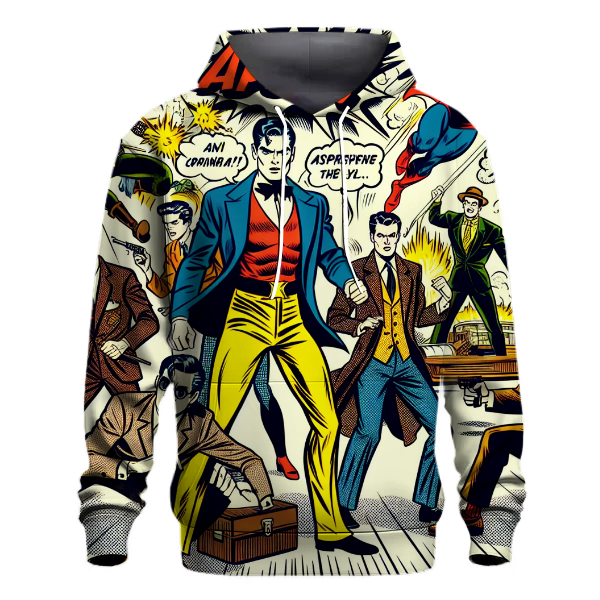 Vintage Comic Style Hoodie