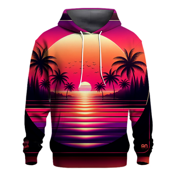 Vintage Sunset Silhouette Hoodie