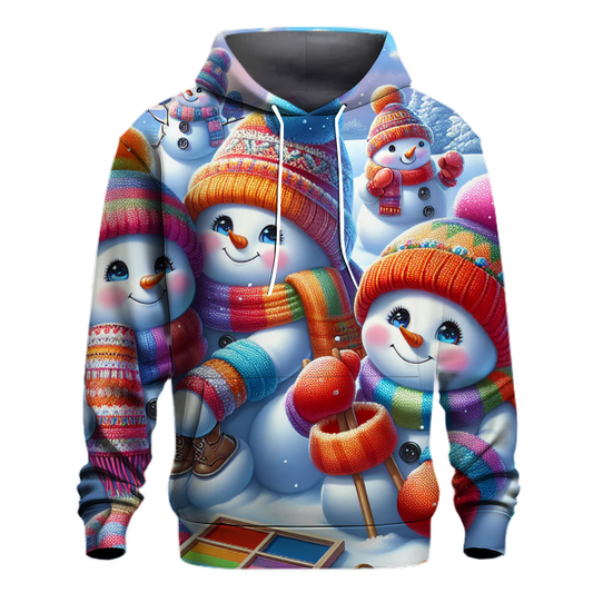 Whimsical Snowman Friends Hoodie