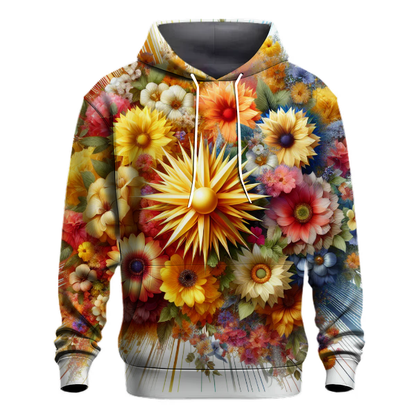 Retro Sunshine and Flowers Hoodie