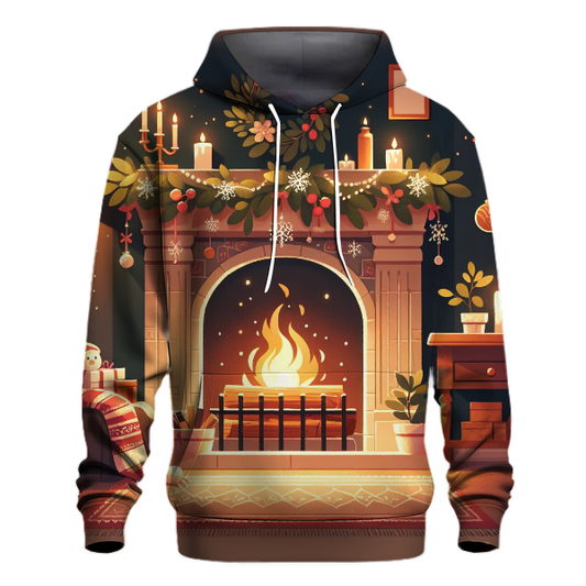 Yuletide Cozy Fireplace Hoodie