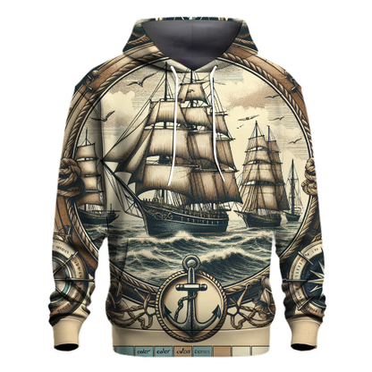 Vintage Nautical Exploration Hoodie