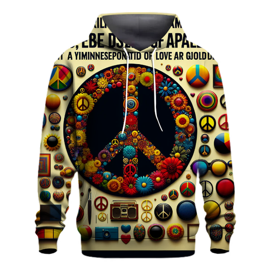 Vintage Peace Symbols Hoodie