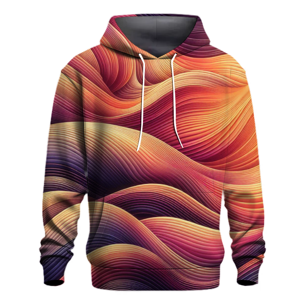 Vibrant Sunset Waves Hoodie