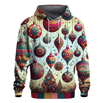 Whimsical Christmas Ornaments Design Hoodie