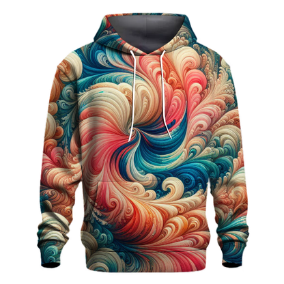 Vivid Coral Reef Tie-dye Design Hoodie