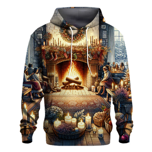 Yule Log Fire Gathering Hoodie