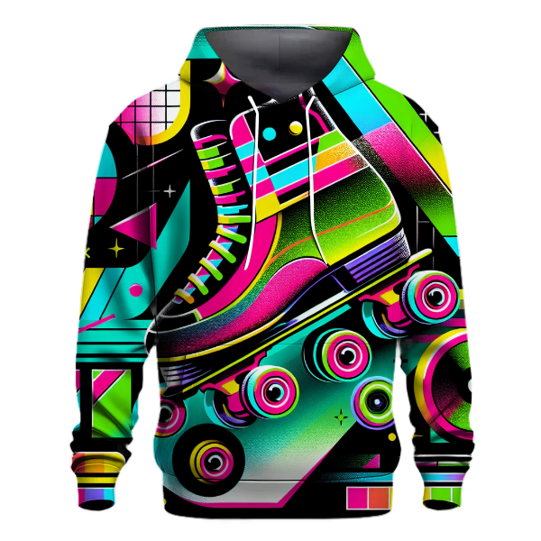 Vibrant Roller Rink Vibes Hoodie