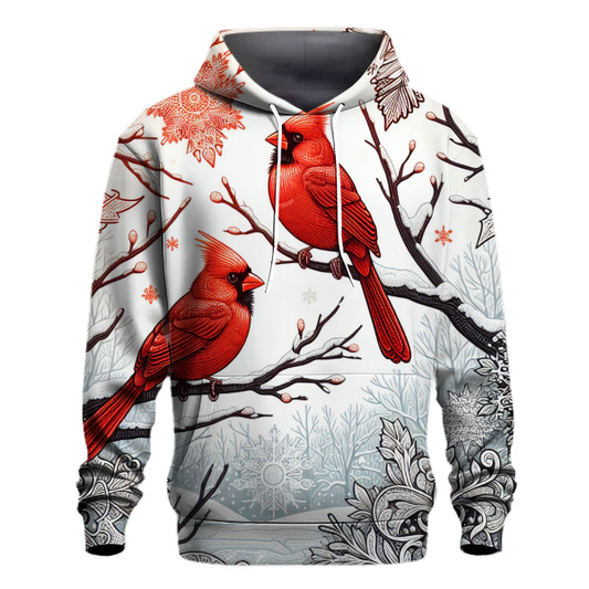 Winter Cardinal Serenade Hoodie