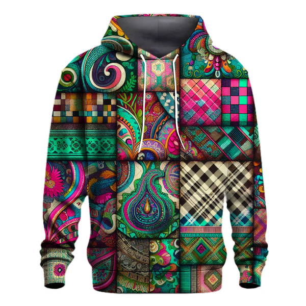 Vivid Patchwork Dreams Hoodie