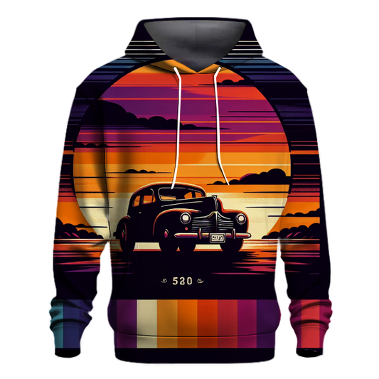 Vintage Sunset Road Trip Hoodie