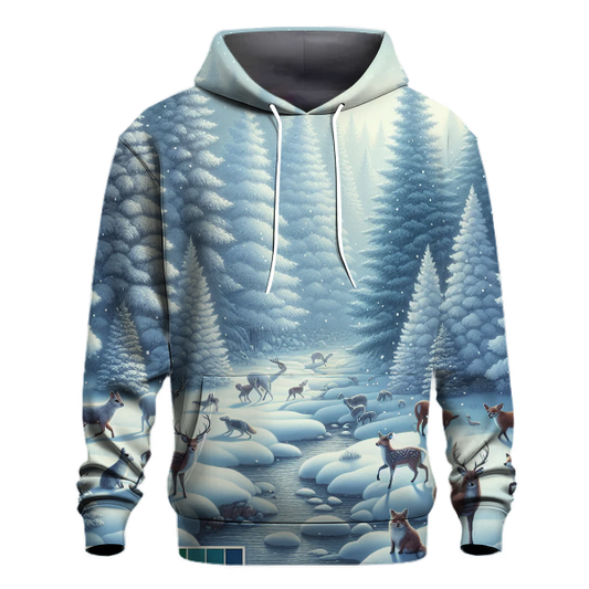 Winter Wonderland Forest Animals Hoodie