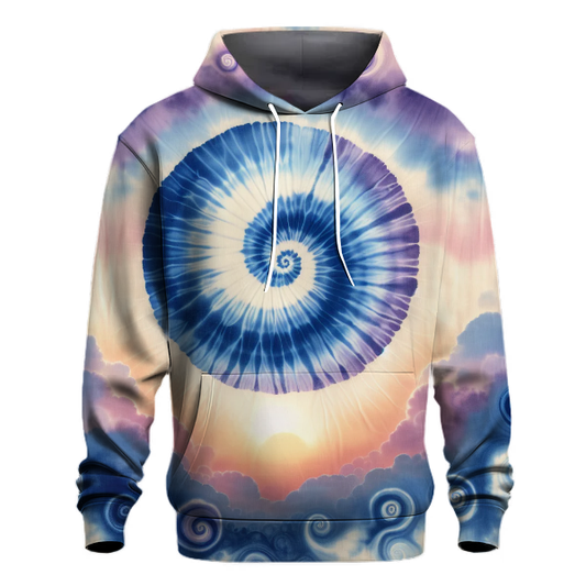 Sapphire Sky Tie-dye Design Hoodie