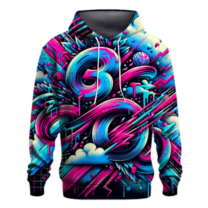 Vibrant 80s Splash Hoodie