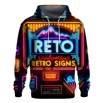 Vintage Neon Signs Hoodie