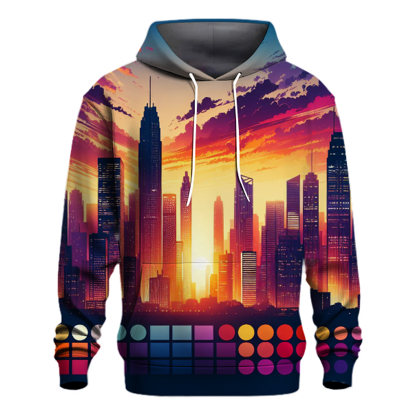 Vibrant City Skyline Hoodie