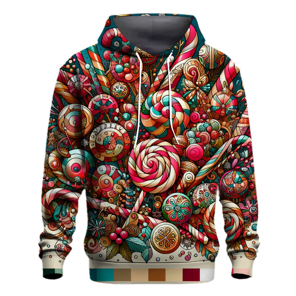 Whimsical Candy Cane Lane Hoodie