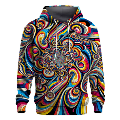 Vibrant 80s Kaleidoscope Hoodie