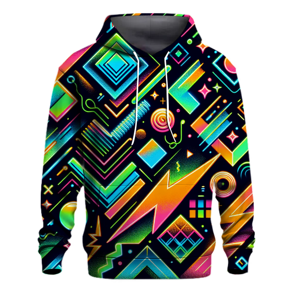 Vibrant Electric Patterns Hoodie