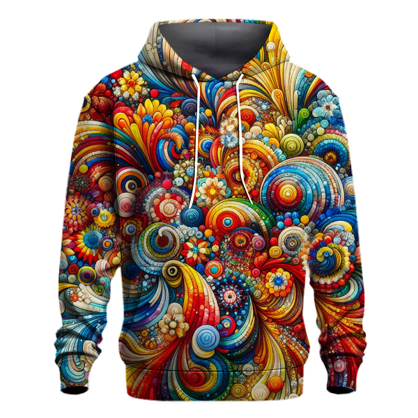 Vivid Carnival Colors Hoodie