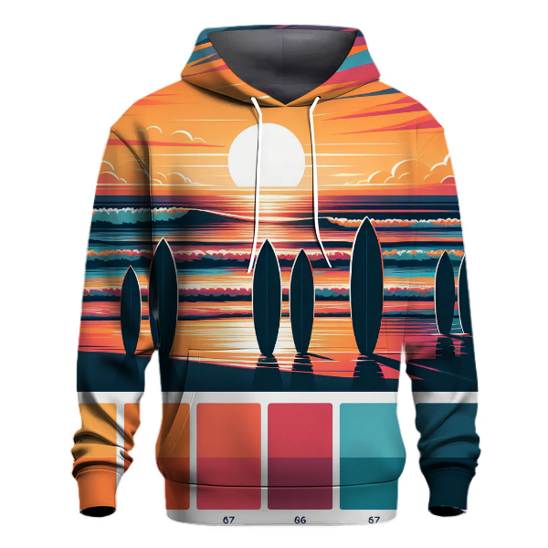 Vintage Surf Sunset Hoodie