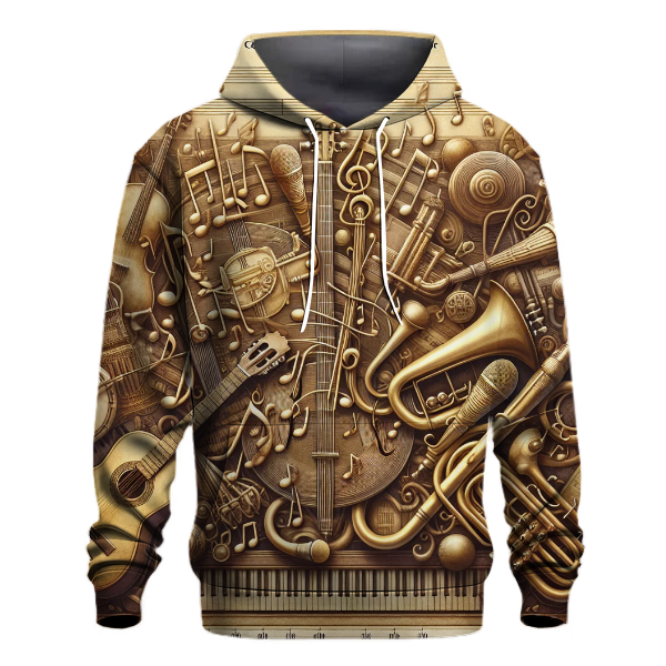 Timeless Vintage Music Notes Hoodie