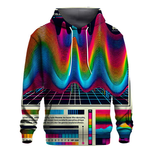 Retro Synth Sound Waves Hoodie