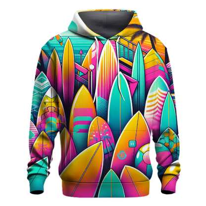 Retro Surfboard Adventure Hoodie