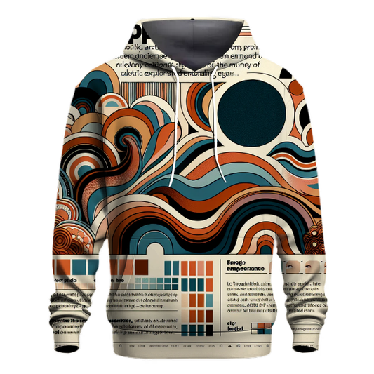 Abstract Groove Pattern Hoodie