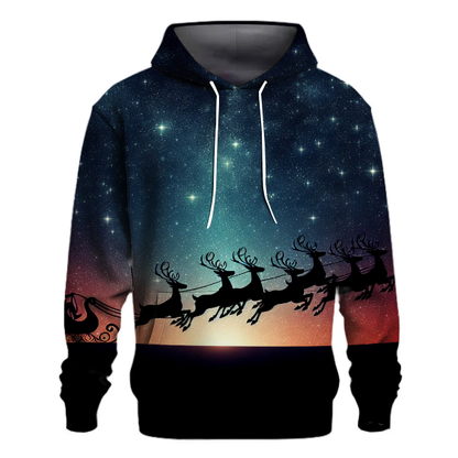 Santa's Sleigh Silhouette Hoodie