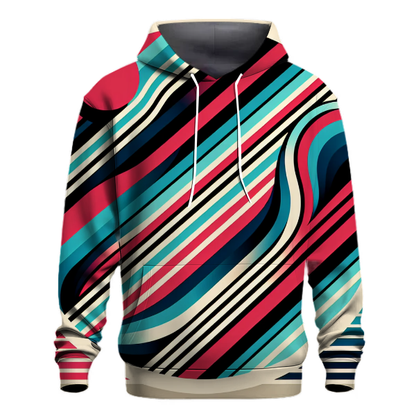 Vivid Rhythmic Stripes Hoodie