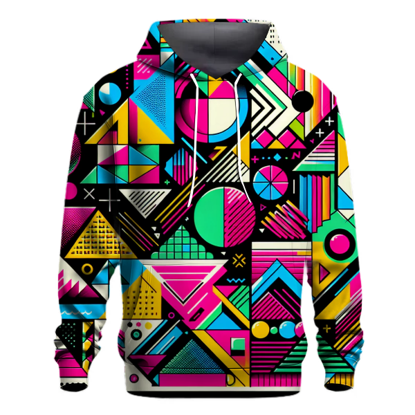 Vibrant 80s Graphics Hoodie