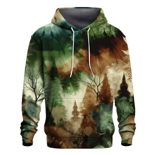 Deep Forest Tie-dye Design Hoodie