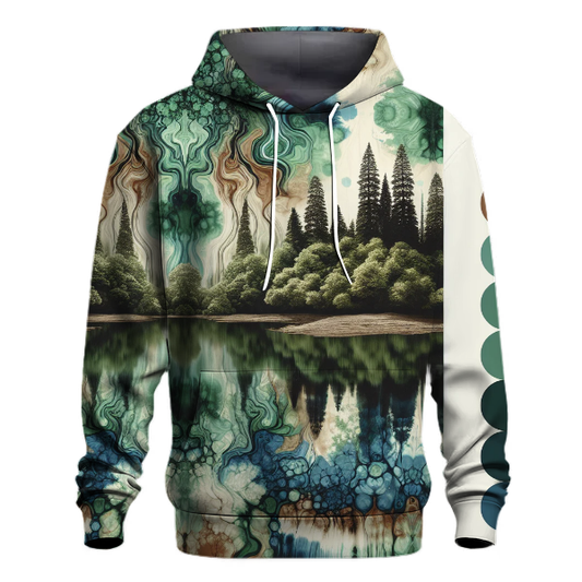 Forest Reflection Tie-Dye Hoodie