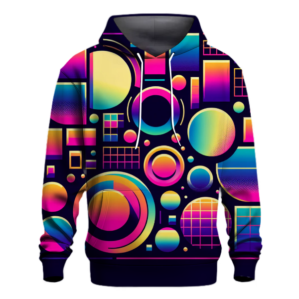 Abstract Neon Geometry Hoodie