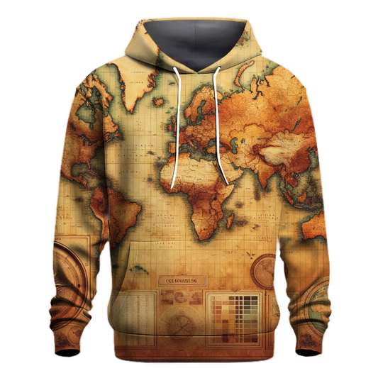 Adventure Awaits Map Design Hoodie