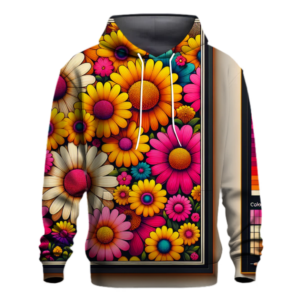 Vintage Groovy Daisies Hoodie