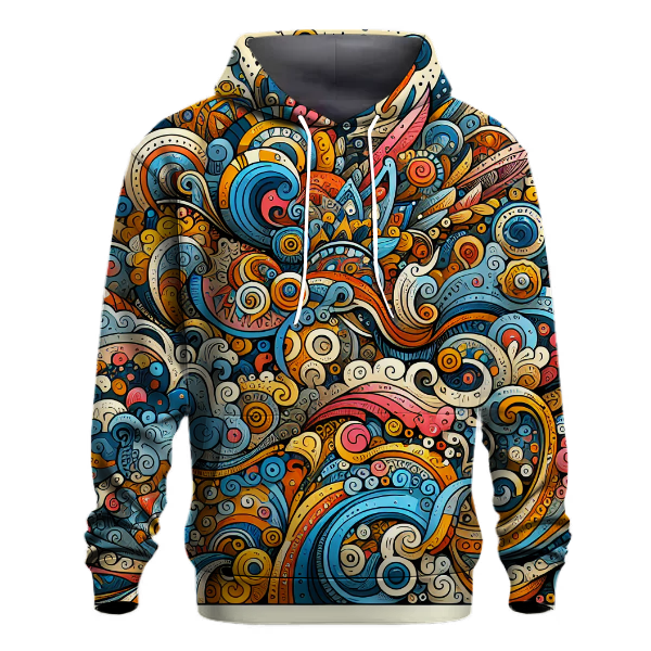 Vibrant Doodle Art Hoodie