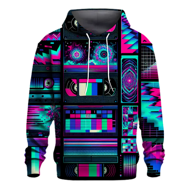 VHS Retro Glitch Hoodie