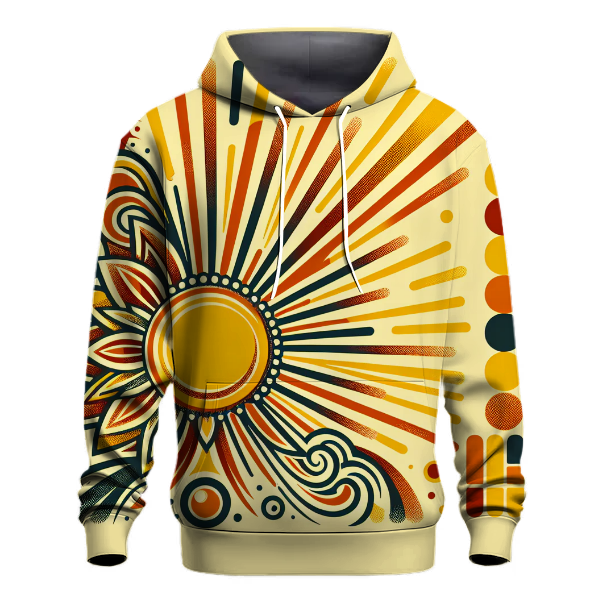 Retro Sunburst Graphics Hoodie