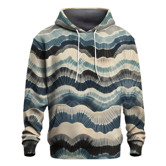 Vintage Denim Waves Hoodie