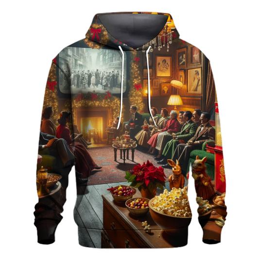 Vintage Christmas Movie Night Hoodie