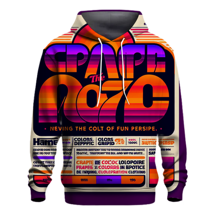 Vibrant Retro Typography Design Hoodie