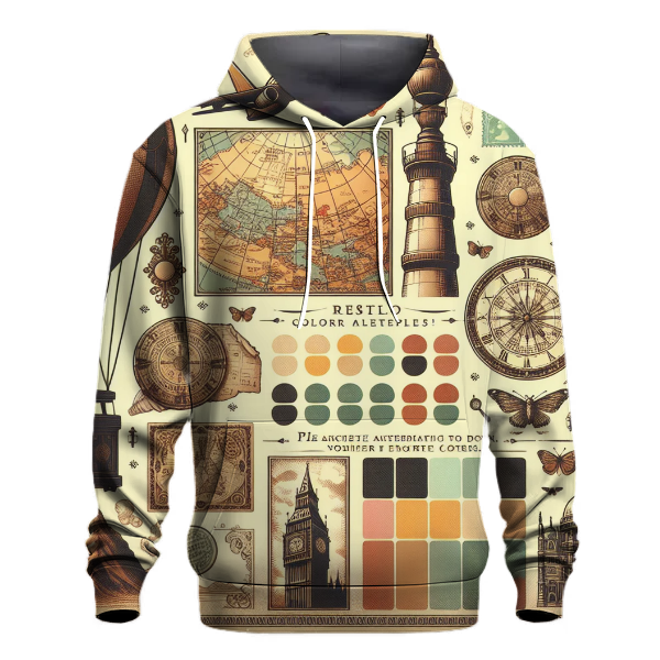 Vintage Postcard Charm Hoodie