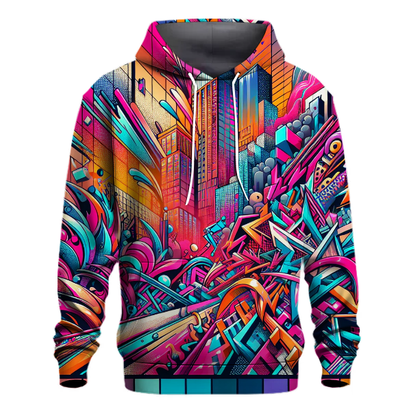 Vibrant 80s Graffiti Hoodie