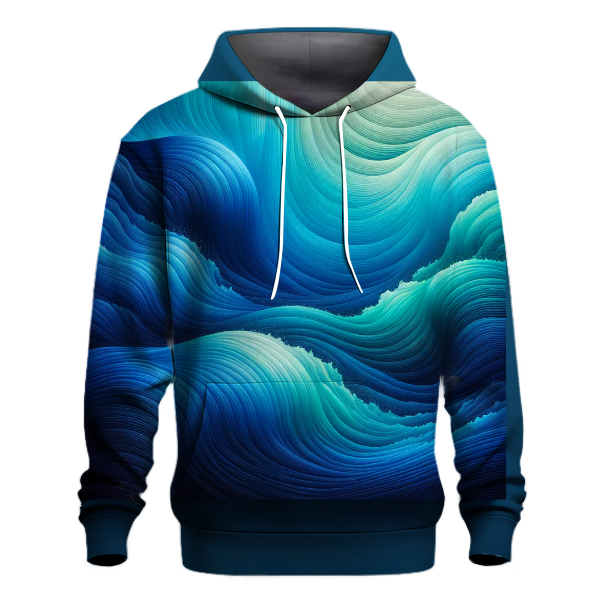 Cobalt Wave Fade Hoodie Hoodies Fashion