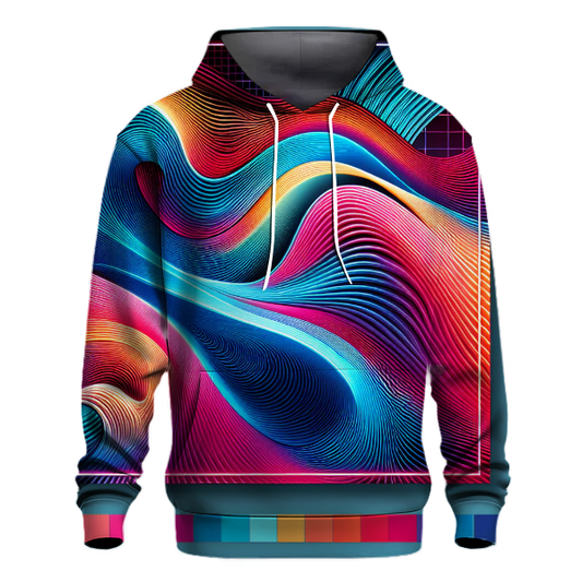 Abstract Neon Waves Hoodie