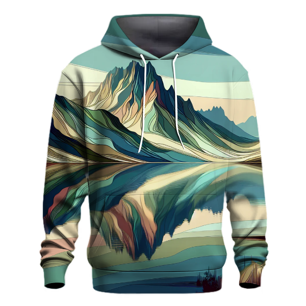 Abstract Mountain Reflection Hoodie