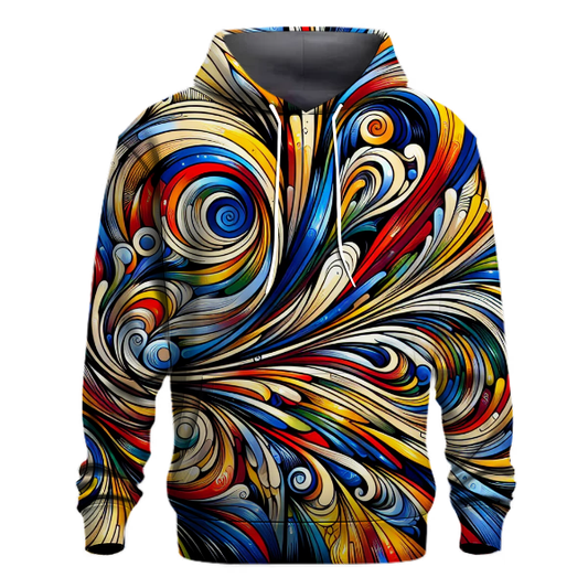 Abstract Color Swirls Hoodie